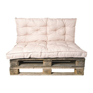 Palletkussens 120x80 cm - taupe - set van 2