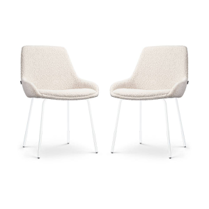Set van 2 eetkamerstoelen Nora-Isa bouclé | Nolon