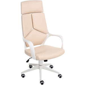 BELIANI DELIGHT II - Bureaustoel - Lichtbeige - Kunstleer