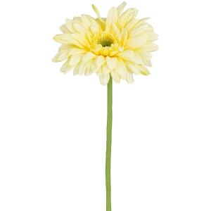 Mica Decorations Kunstbloem Gerbera Floral - H60 cm - geel - kunststof - stelen kunstbloemen - boeket - rozen bloemetjes