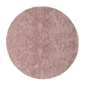 Vloerkleed fluffy rond - roze - ø120 cm