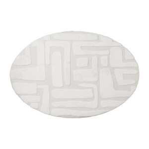 Vloerkleed native ovaal - wit - 120x180 cm