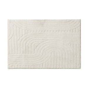 Vloerkleed wave - wit - 60x90 cm