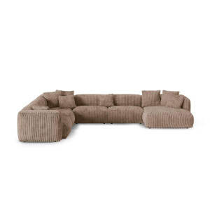 Modulaire hoekbank Martina links ribstof | Micadoni Home