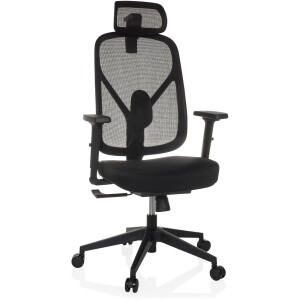 Bureaustoel / draaistoel RALOO ECO zitting stof / rugleuning mesh zwart hjh OFFICE