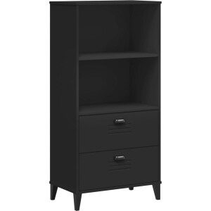 vidaXL - Boekenkast - VIKEN - 60x35x123 - cm - bewerkt - hout - zwart