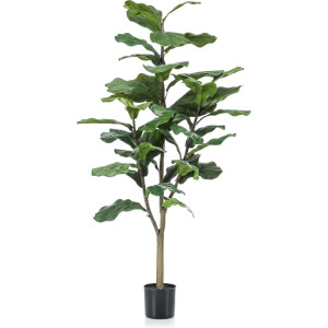 Emerald - Kunstboom Ficus Lyrata 120cm - Kunstplant voor binnen - Ficus kunstplant