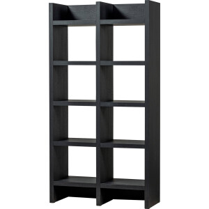 WOOOD Timo Open Kast - MDF - Donkerbruin - 195x100x40