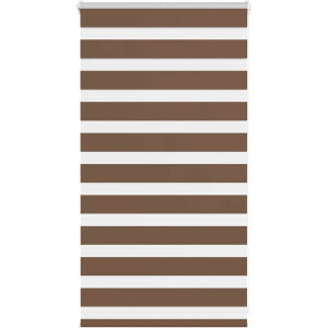 vidaXL - Zebra - rolgordijn - 90x100 - cm - stofbreedte - 85,9 - cm - polyester - bruin