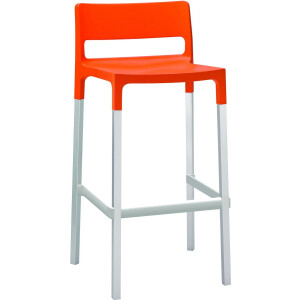Design barkruk S•CAB Model DIVO. Verkrijgbaar in kleur oranje. Verpakt per 4 stuks en 5 jaar garantie!