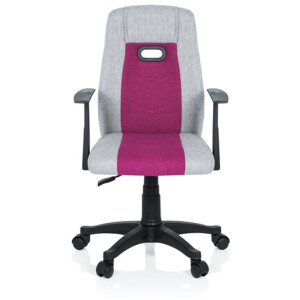 Kinder bureaustoel KIDDY EXTRA met armleuningen grijs / pink hjh OFFICE
