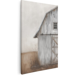 Artaza Canvas Schilderij Boerderij - 20x30 cm - Klein - Wanddecoratie Landschap - Muurdecoratie Industrieel - Kamer Accessoires Landelijk