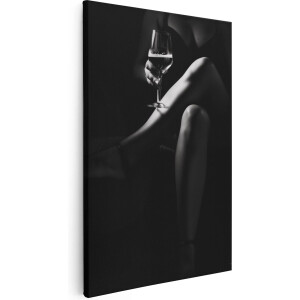 Artaza Canvas Schilderij Schilderij Vrouw - 20x30 cm - Klein - Wanddecoratie Erotiek - Muurdecoratie Slaapkamer - Kamer Accessoires