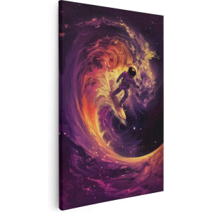 Artaza Canvas Schilderij Astronaut - 60x90 cm - Wanddecoratie Ruimte - Muurdecoratie Sterrenstelsel - Schilderijen Op Canvas Galaxy