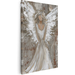 Artaza Canvas Schilderij Engel - 60x90 cm - Wanddecoratie Vrouw - Muurdecoratie Abstract - Schilderijen Op Canvas Woonkamer