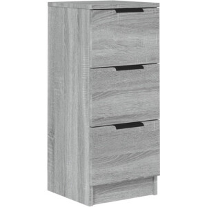 vidaXL - Dressoir - 30x30x70 - cm - bewerkt - hout - grijs - sonoma - eikenkleurig