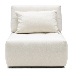 The Mark II Chaise Longue, bouclé, simply white