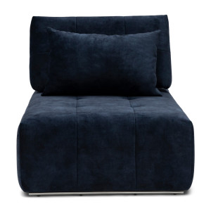 The Mark II Chaise Longue, velvet, estate blue