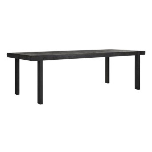 DTP Home Eettafel 'Beam' Teakhout, 250 x 100cm, kleur Zwart