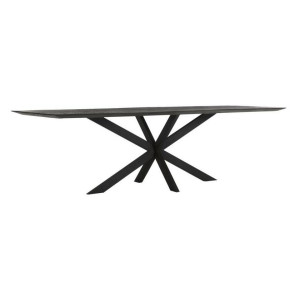 DTP Home Eettafel 'Curves' Teakhout. 260 x 100cm, kleur Zwart