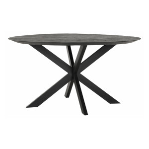 DTP Home Ronde Eettafel 'Shape' Teakhout, 150cm, kleur Zwart