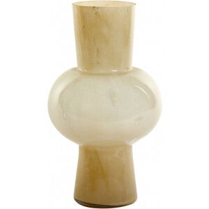 Light & Living - Vaas Halley Naturel - Glas Creme - 40x23x23cm (hxbxd)