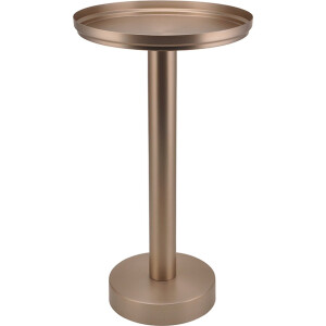 XLBoom Rondo Dienbladtafel Large Soft Copper - 45x45x80cm - Luxe design dienblad op standaard voor wijnkoeler ontworpen door Sascha Sartory