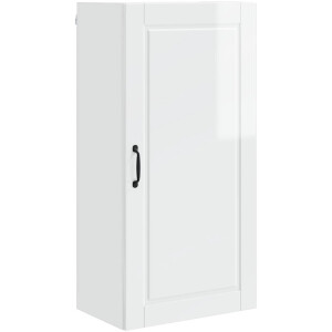 vidaXL - Wandkast - Hoogglans - wit - 50 - x - 31 - x - 100 - cm - Bewerkt - hout