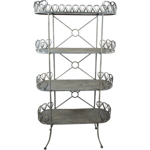 Clayre & Eef Opbergrek 91x36x168 cm Grijs IJzer