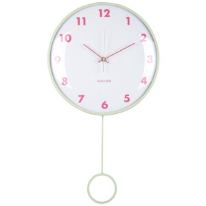 Karlsson Wandklok Cheeky Dome - Zachtgroen - 7.1x35.5x61.5cm - Wandklok Scandinavisch