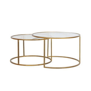 Light & Living Salontafel 'Duarte' Set van 2 stuks, kleur Goud