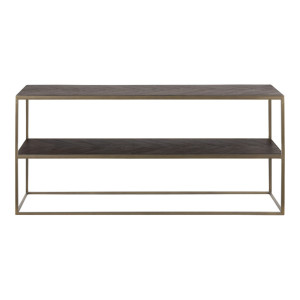 Light & Living Sidetable 'Chisa' 150cm, kleur Zwart/Antiek Brons