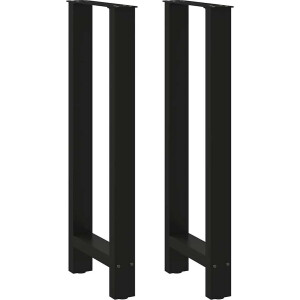 vidaXL - Bartafelpoten - 2 - st - 50x(100-101) - cm - staal - zwart