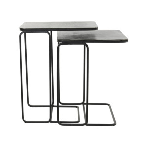 Light & Living Laptoptafel 'Laja' Set van 2 stuks, antiek lood