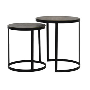 Light & Living Bijzettafel 'Trelo' Set van 2 stuks, kleur Antiek Brons