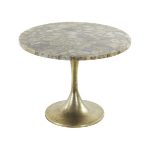 Light & Living Bijzettafel 'Rickerd' Ø61cm, kleur Geel Agaat