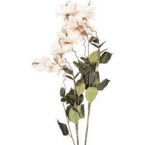 Clayre & Eef Kunstbloem - Zijden 120 cm Wit Kunststof Kunstbloemen