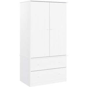 vidaXL - Kledingkast - ALTA - 90x55x170 - cm - massief - grenenhout - wit