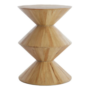 Light & Living Bijzettafel 'Larus' Mangohout, 45cm, kleur Naturel