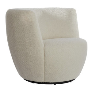 Light & Living Draaibare Fauteuil 'Senja' Bouclé, kleur Wit