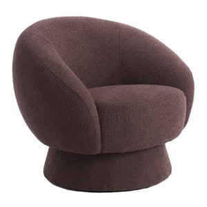 Light & Living Fauteuil 'Avoria' Bouclé, kleur Donkerbruin