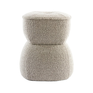 Light & Living Poef 'Leyla' Bouclé, kleur Beige