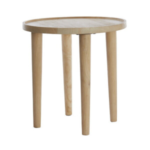 Light & Living Bijzettafel 'Qiano' Mangohout, 45cm, kleur Naturel
