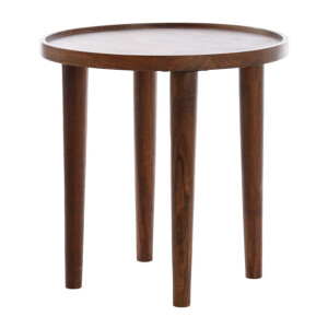 Light & Living Ronde Bijzettafel 'Qiano' Acaciahout, Ø49cm