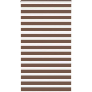 vidaXL - Zebra - rolgordijn - 135x230 - cm - stofbreedte - 130,9cm - polyester - bruin