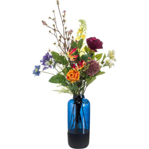 Emerald - Boeket XL Flower Bomb - 108cm hoog - Oranje - 13 stelen - Kunstboeket - Zijde boeket