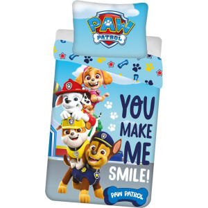 PAW Patrol Dekbedovertrek You Make me Smile Glow in the Dark - Eenpersoons - 140 x 200 cm - Multi