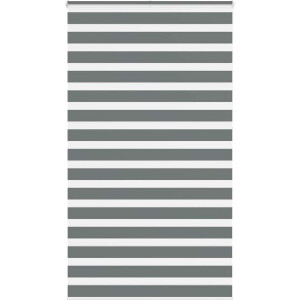 vidaXL - Zebra - rolgordijn - 135x230 - cm - stofbreedte - 130,9 - cm - donkergrijs