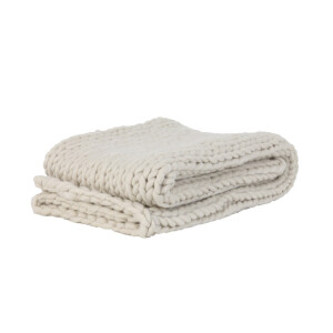 Light & Living Plaid 'Knitted', creme
