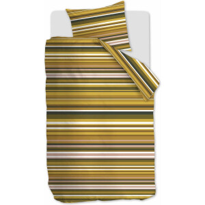 At home with Marieke Dekbedovertrek Darby - 140 x 200/220 cm - geel